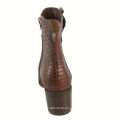 warme braune Leder Damen Stiefel